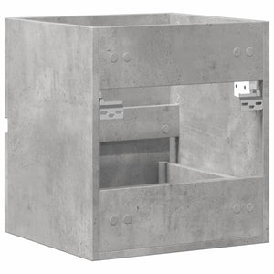 Mobile Lavabo-Armadietto da bagno Grigio Cemento 41x38,5x45 cm in Legno Multistrato