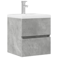 vidaXL Mobile Lavabo Grigio Cemento 41x38,5x45 cm in Legno Multistrato