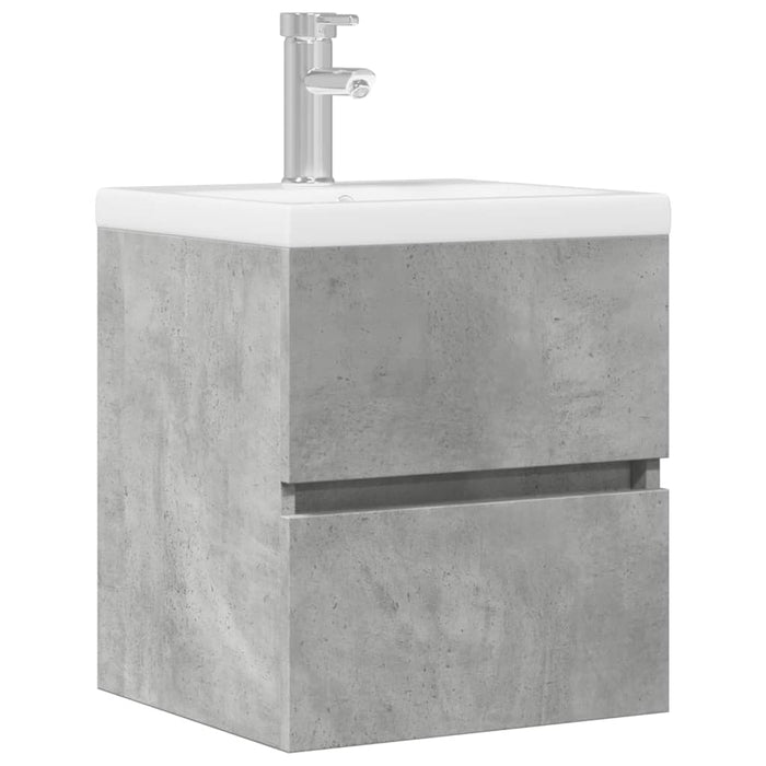 vidaXL Mobile Lavabo Grigio Cemento 41x38,5x45 cm in Legno Multistrato