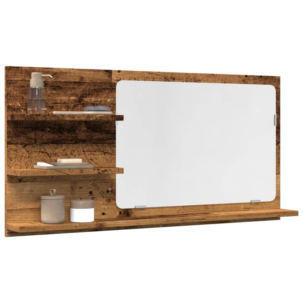 vidaXL Mobile da Bagno Legno Antico 90x11x45 cm in Truciolato