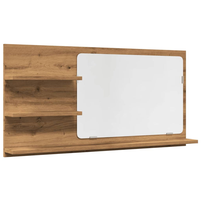 Mobile Bagno Specchio Rovere Artigianale 90x11x45 cm Truciolato 856263