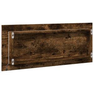 Specchio Bagno LED Rovere Fumo 100x8,5x37cm Legno Multistrato 856272