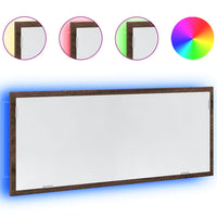 vidaXL Specchio da Bagno LED Rovere Marrone 100x8,5x37cm in Truciolato