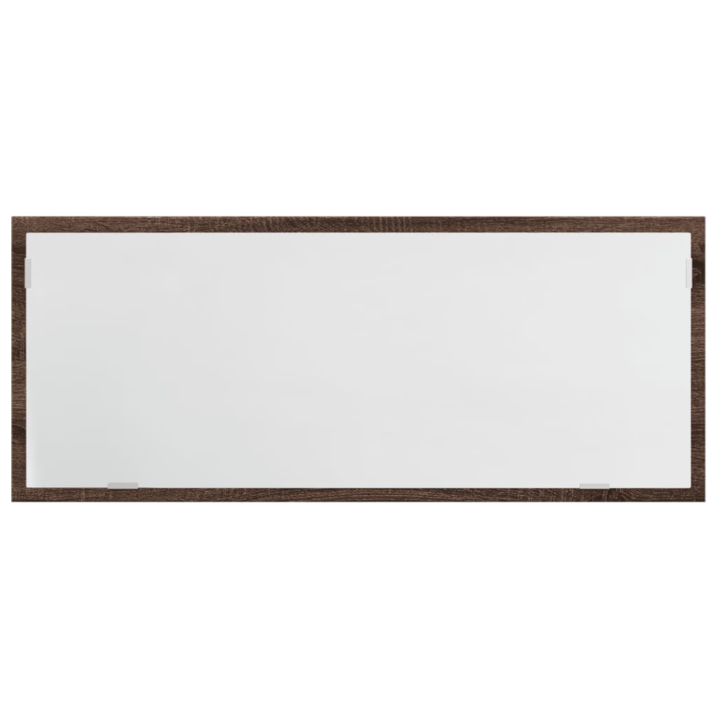vidaXL Specchio da Bagno LED Rovere Marrone 100x8,5x37cm in Truciolato