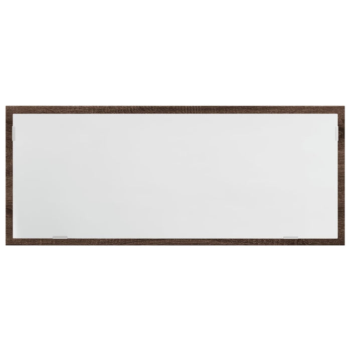 Specchio da Bagno LED-Specchio decorativo con LED Rovere Marrone 100x8,5x37cm in Truciolato