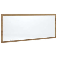Specchio Bagno LED Rovere Artigianale 100x8,5x37 cm Multistrato 856276
