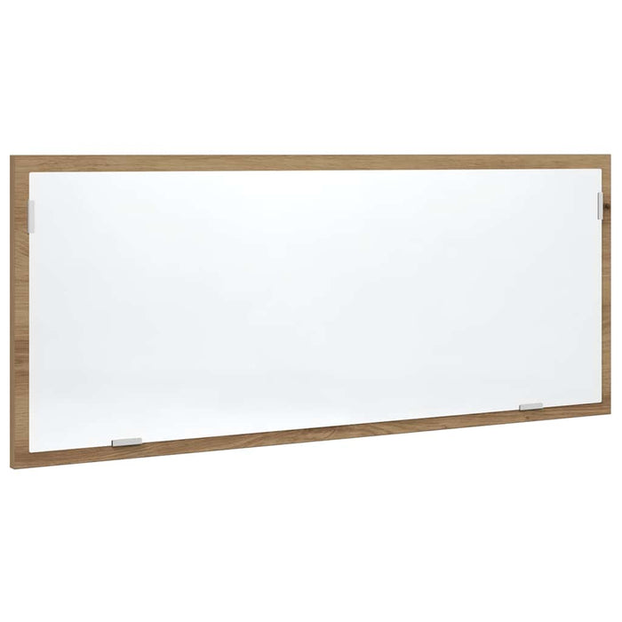 Specchio Bagno LED Rovere Artigianale 100x8,5x37 cm Multistrato 856276