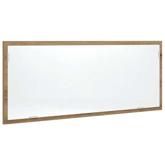 vidaXL Specchio Bagno LED Rovere Artigianale 100x8,5x37 cm Multistrato