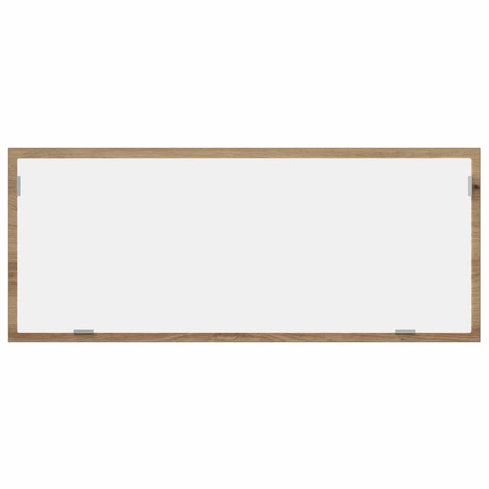 Specchio Bagno LED-Specchio Decorativo Rovere Artigianale 100x8,5x37 cm Multistrato