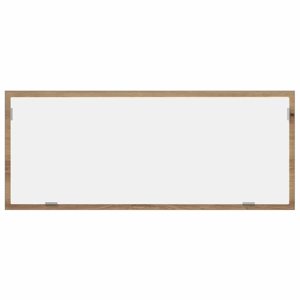 vidaXL Specchio Bagno LED Rovere Artigianale 100x8,5x37 cm Multistrato