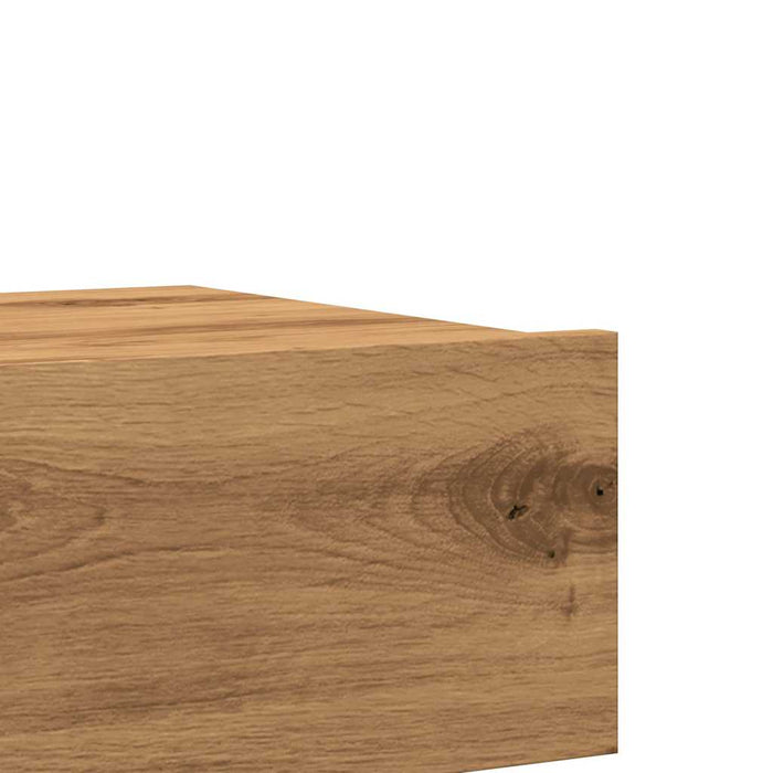 vidaXL Mobili Porta TV Luci LED 2 pz Rovere Artigianale 60x35x15,5 cm