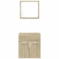 Set Mobili da Bagno 2 pz Rovere Sonoma in Legno Multistrato 856367