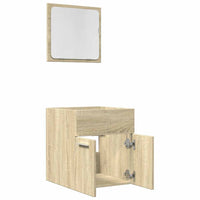 Set Mobili da Bagno 2 pz Rovere Sonoma in Legno Multistrato 856367