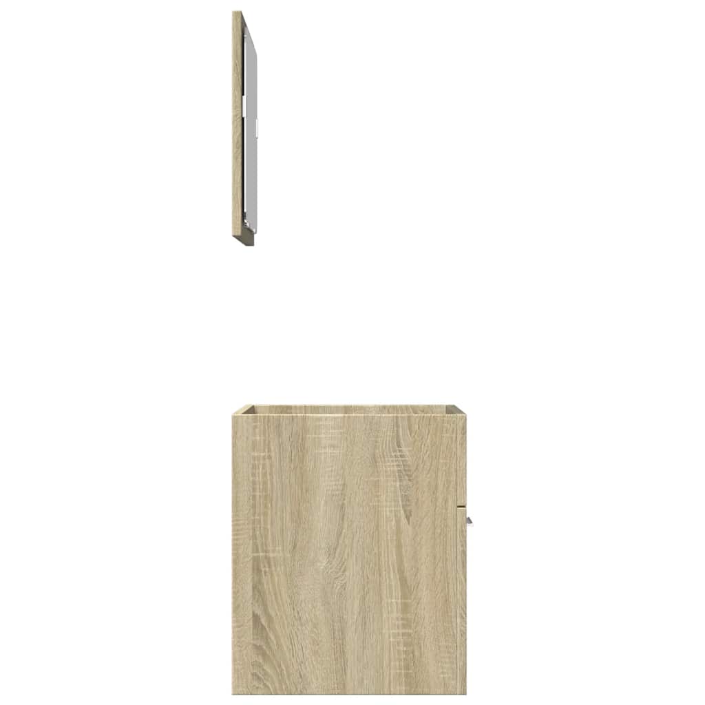 Set Mobili da Bagno 2 pz Rovere Sonoma in Legno Multistrato 856367