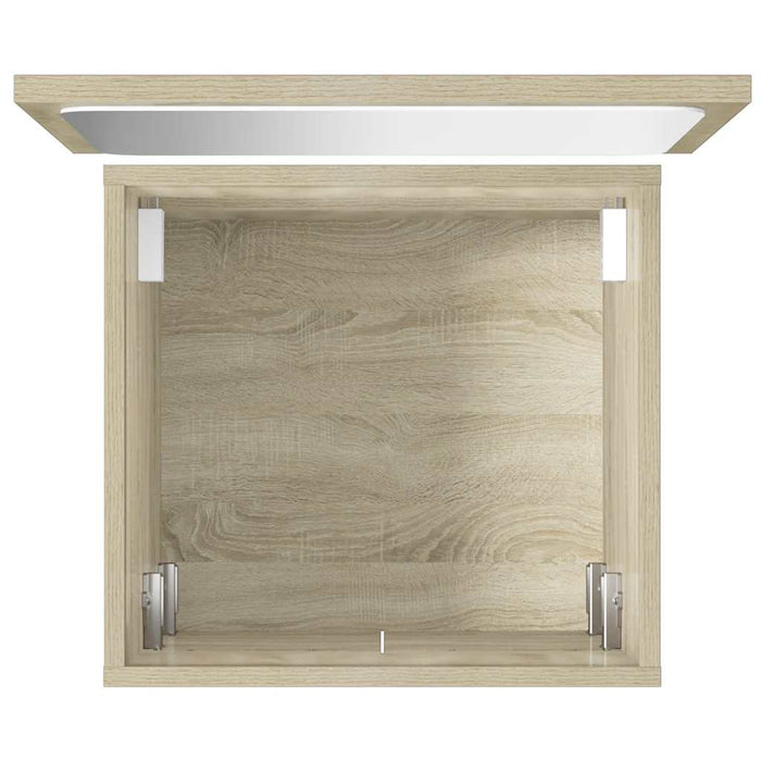 vidaXL Set Mobili da Bagno 2 pz Rovere Sonoma in Legno Multistrato