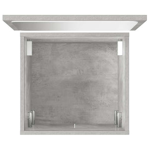 Set Mobili da Bagno 2 pz Grigio Cemento in Legno Multistrato 856368