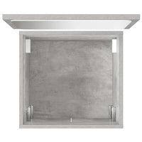 Set Mobili da Bagno 2 pz Grigio Cemento in Legno Multistrato 856368