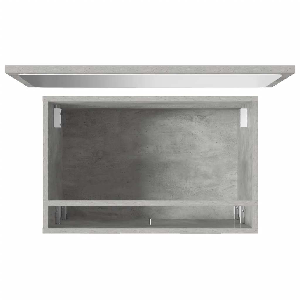 vidaXL Set Mobili da Bagno 2 pz Grigio Cemento in Legno Multistrato