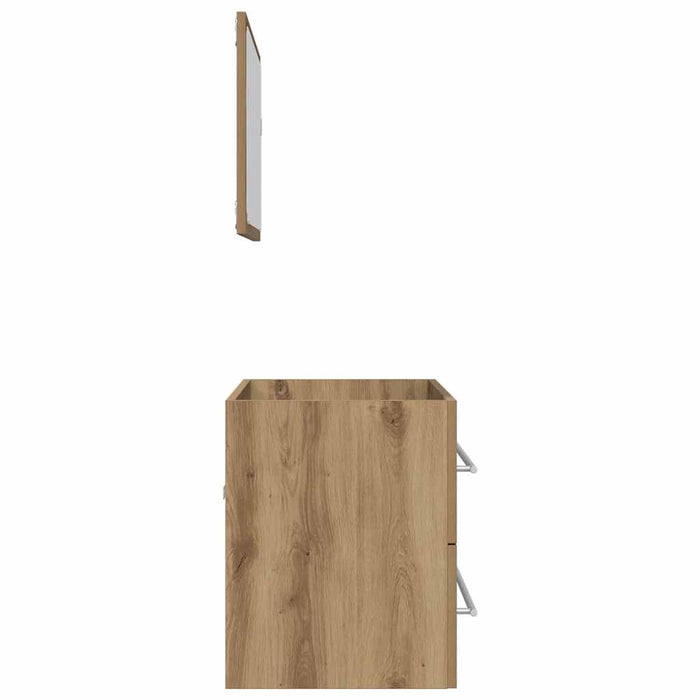 Set Mobili da Bagno 2 pz Rovere Artigianale Legno Multistrato 856389