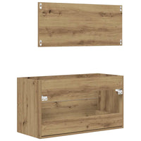 Set Mobili da Bagno 2 pz Rovere Artigianale Legno Multistrato 856389