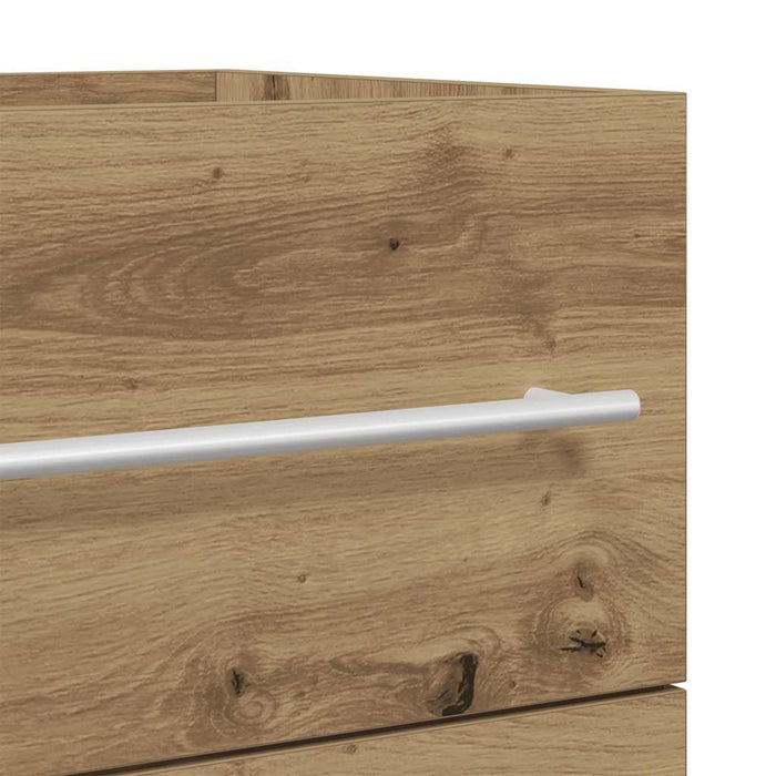 Set Mobili da Bagno 2 pz Rovere Artigianale Legno Multistrato 856389