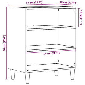 vidaXL Credenza Legno Antico 57x35x75 cm in Truciolato