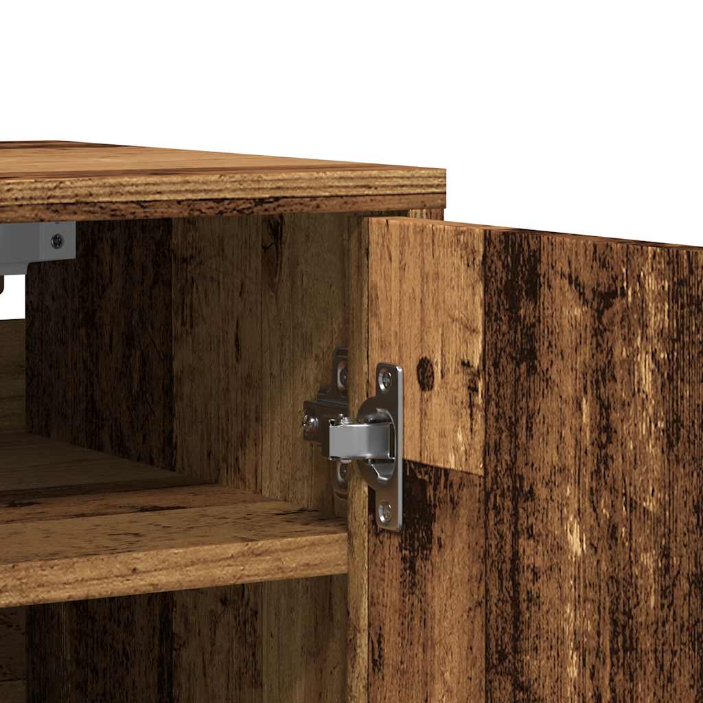 vidaXL Scarpiera Legno Antico 32x35x70 cm in Legno Multistrato