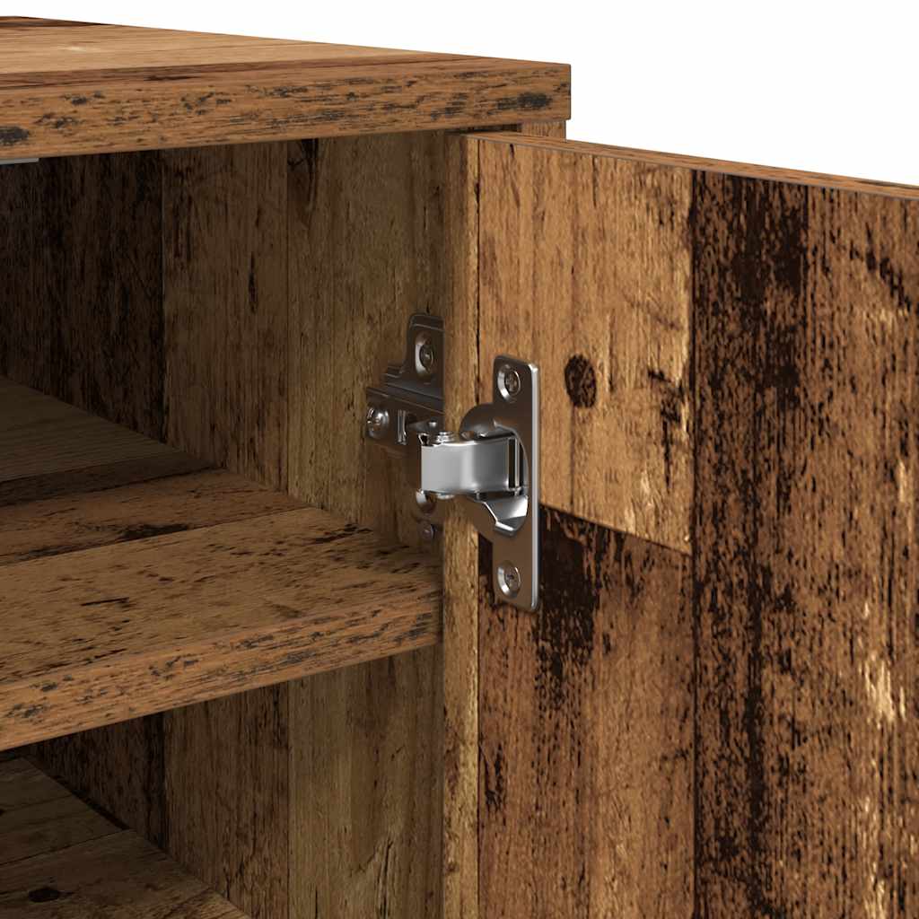 Scarpiera Legno Antico 32x35x70 cm in Legno Multistrato 856704