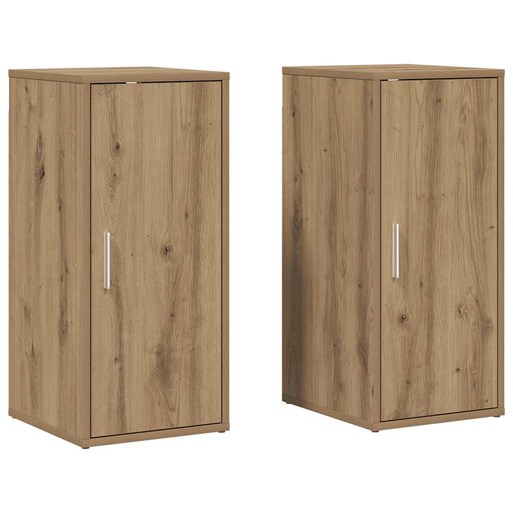 vidaXL Scarpiere 2 pz Rovere Artigianale 32x35x70 cm in Truciolato