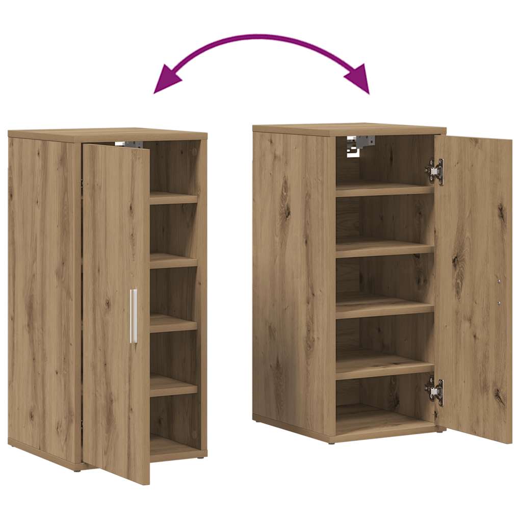 vidaXL Scarpiere 2 pz Rovere Artigianale 32x35x70 cm in Truciolato