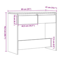 Tavolino Consolle Legno Vecchio 89x41x76,5 cm in Truciolato