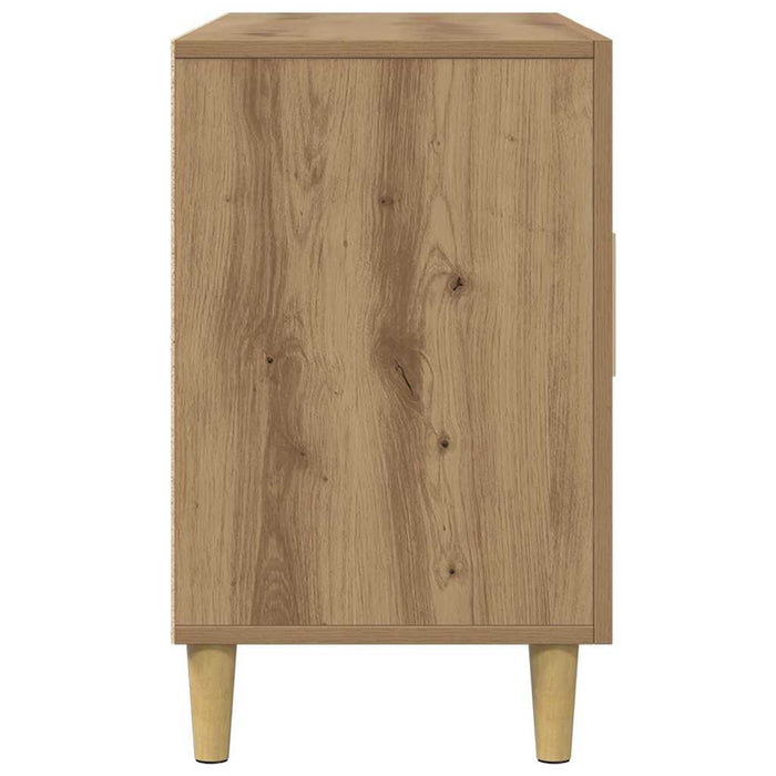 Credenza-Buffet-Armadio da cucina Rovere Artigianale 100x36x60 cm in Legno Multistrato 348816