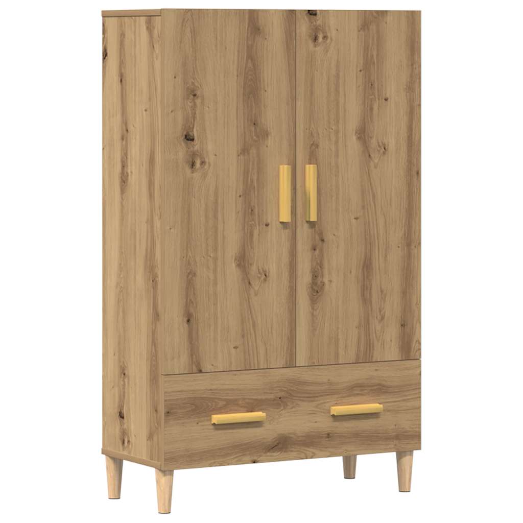 Credenza Rovere Artigianale 70x31x115 cm in Legno Multistrato