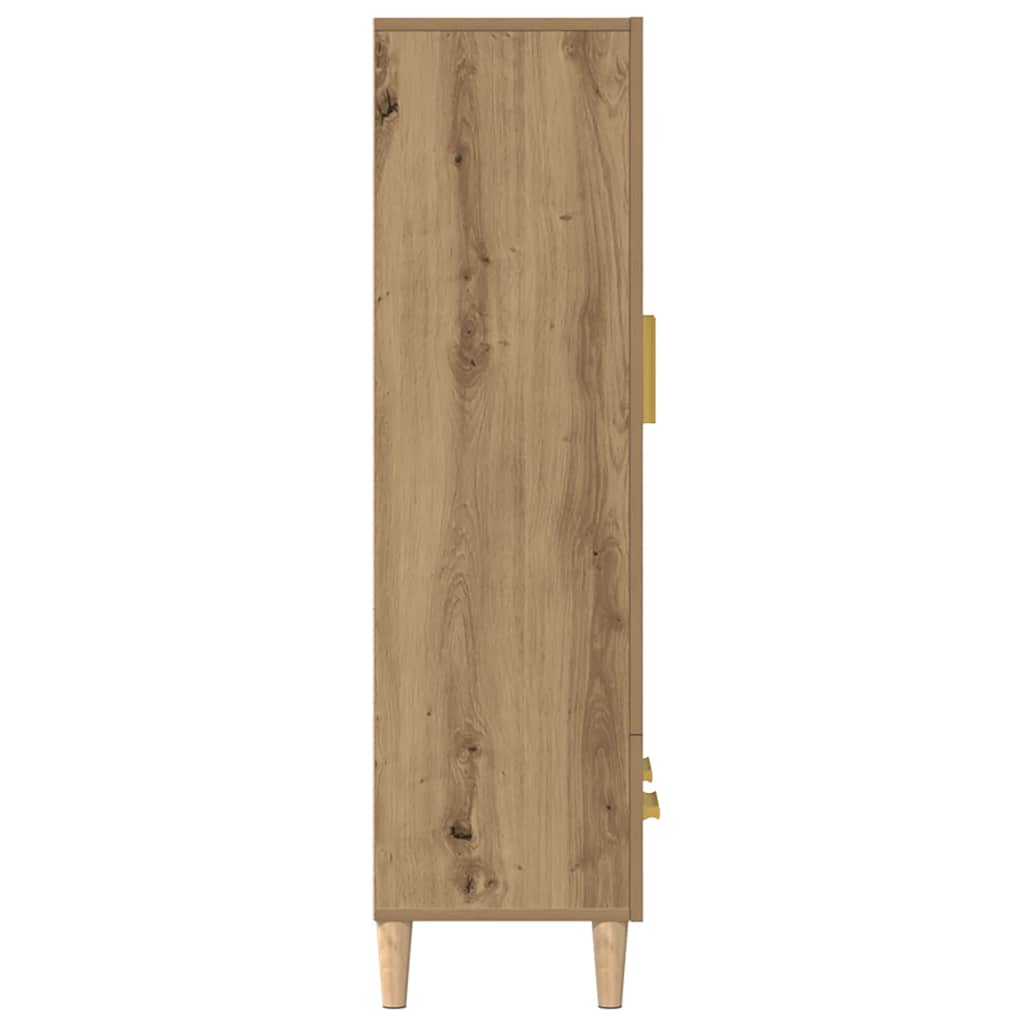 Credenza Rovere Artigianale 70x31x115 cm in Legno Multistrato
