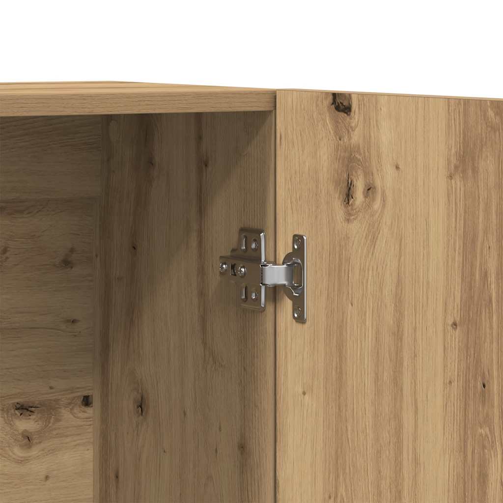 Credenza Rovere Artigianale 70x31x115 cm in Legno Multistrato