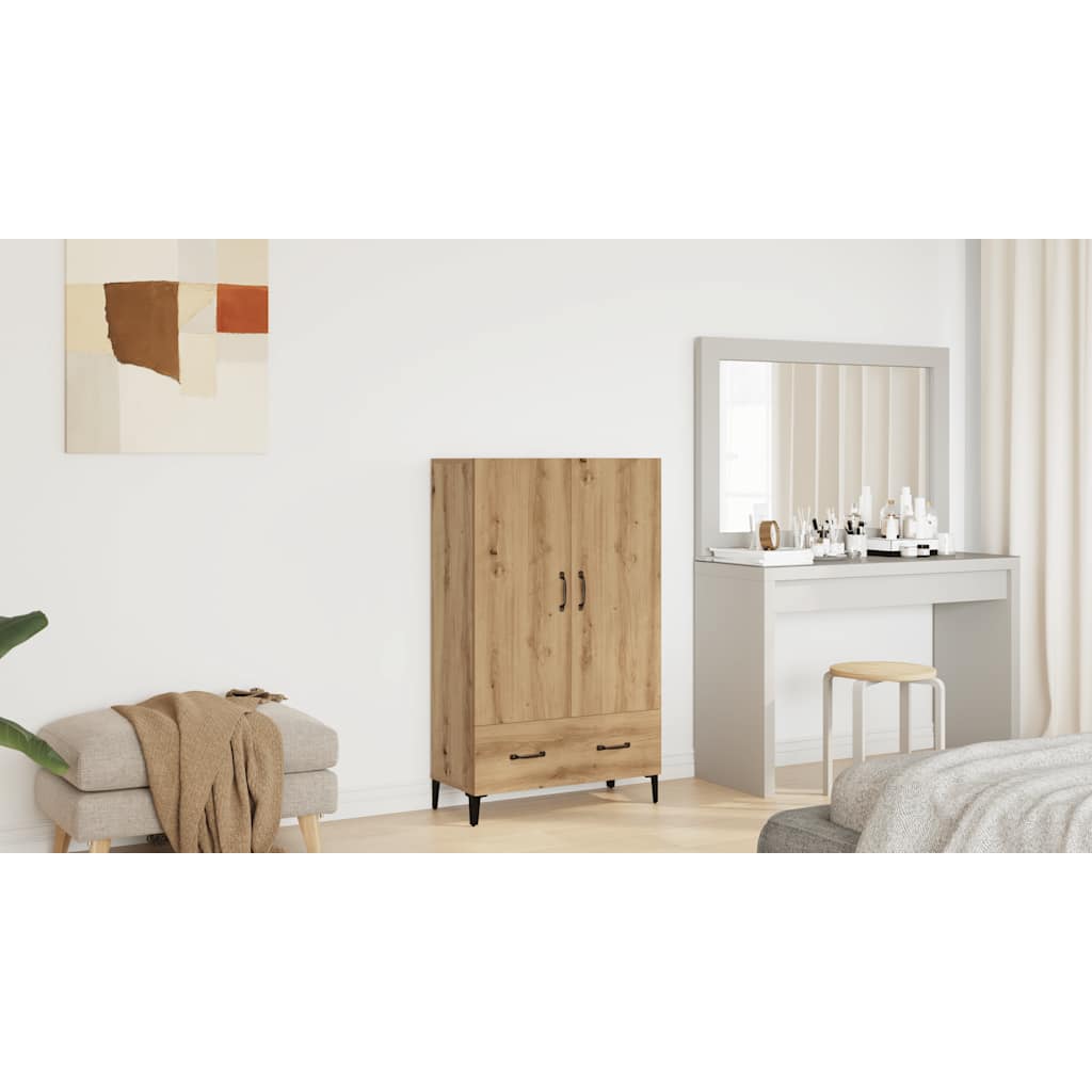 vidaXL Credenza Rovere Artigianale 70x31x115 cm in Legno Multistrato