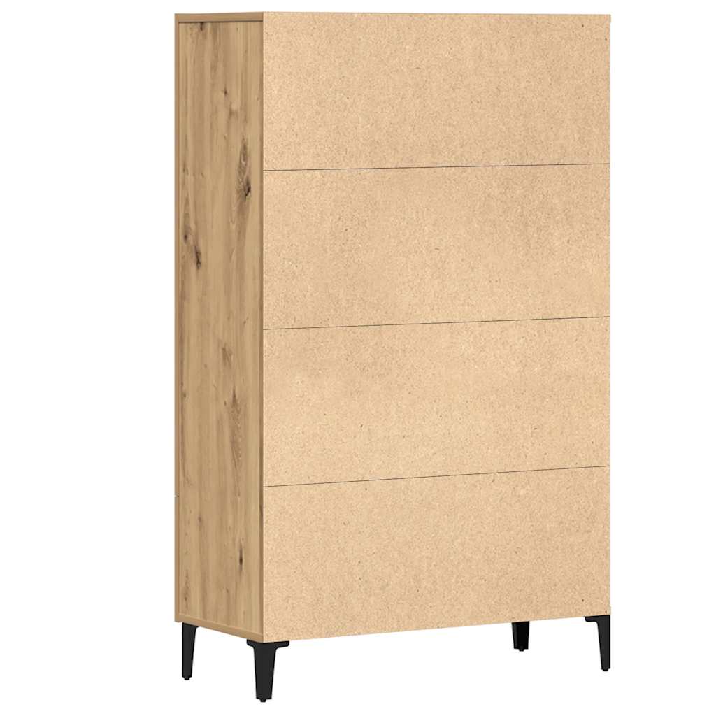 vidaXL Credenza Rovere Artigianale 70x31x115 cm in Legno Multistrato