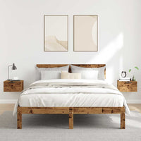 Comodini a Muro 2 pz-Set di 2 Tavolino da notte Legno Antico 34x30x20 cm