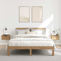 Comodini a Muro 2 pz Rovere Artigianale 34x30x20 cm 856982