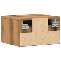 vidaXL Comodini a Muro 2 pz Rovere Artigianale 34x30x20 cm