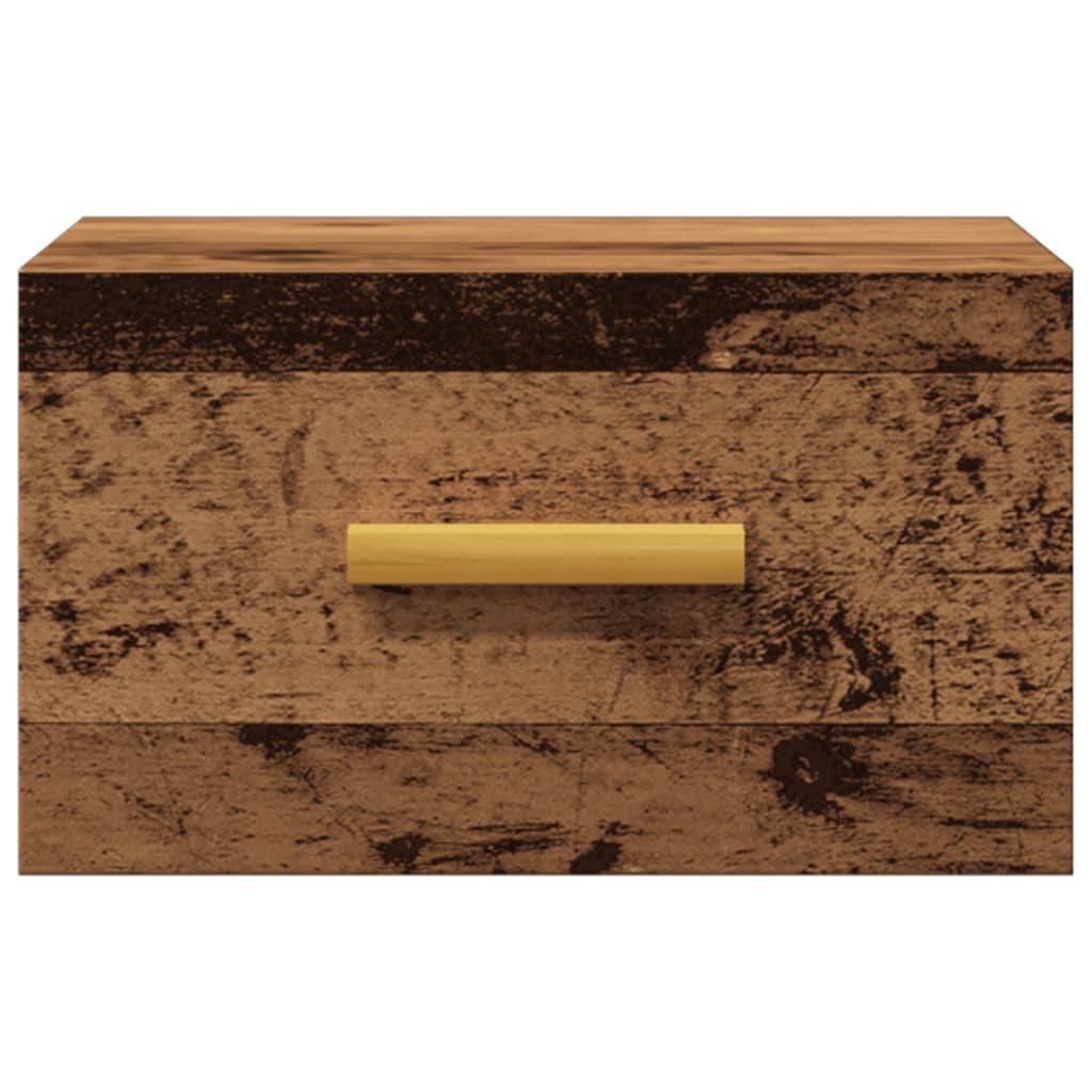 Comodino a Muro Legno Antico 35x35x20 cm