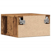 Comodini a Muro 2 pz-Set di 2 Tavolino da notte Legno Antico 35x35x20 cm