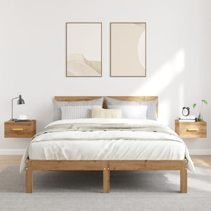 Comodini a Muro 2 pz Rovere Artigianale 35x35x20 cm 857066