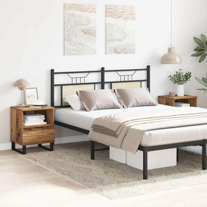 vidaXL Comodini 2pz Legno Antico 40x35x50 cm in Legno Multistrato