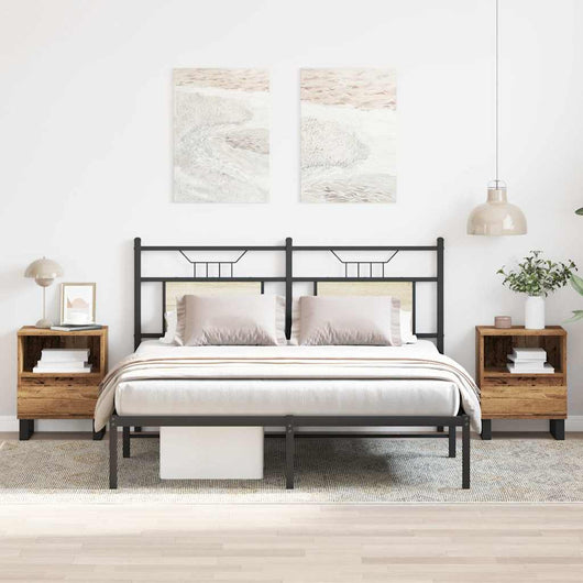 vidaXL Comodini 2pz Legno Antico 40x35x50 cm in Legno Multistrato