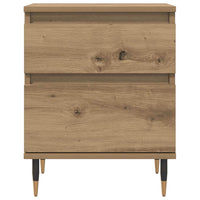 Comodini 2pz Rovere Artigianale 40x35x50 cm Legno Multistrato 857399