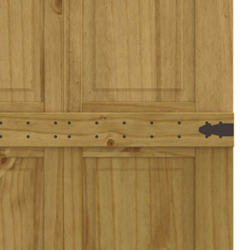 Porta per Granaio CORONA 80x210 cm in Legno Massello di Pino 4103416