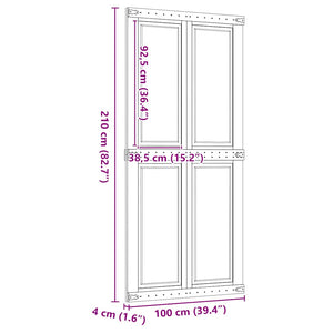 Porta per Granaio CORONA 100x210 cm in Legno Massello di Pino