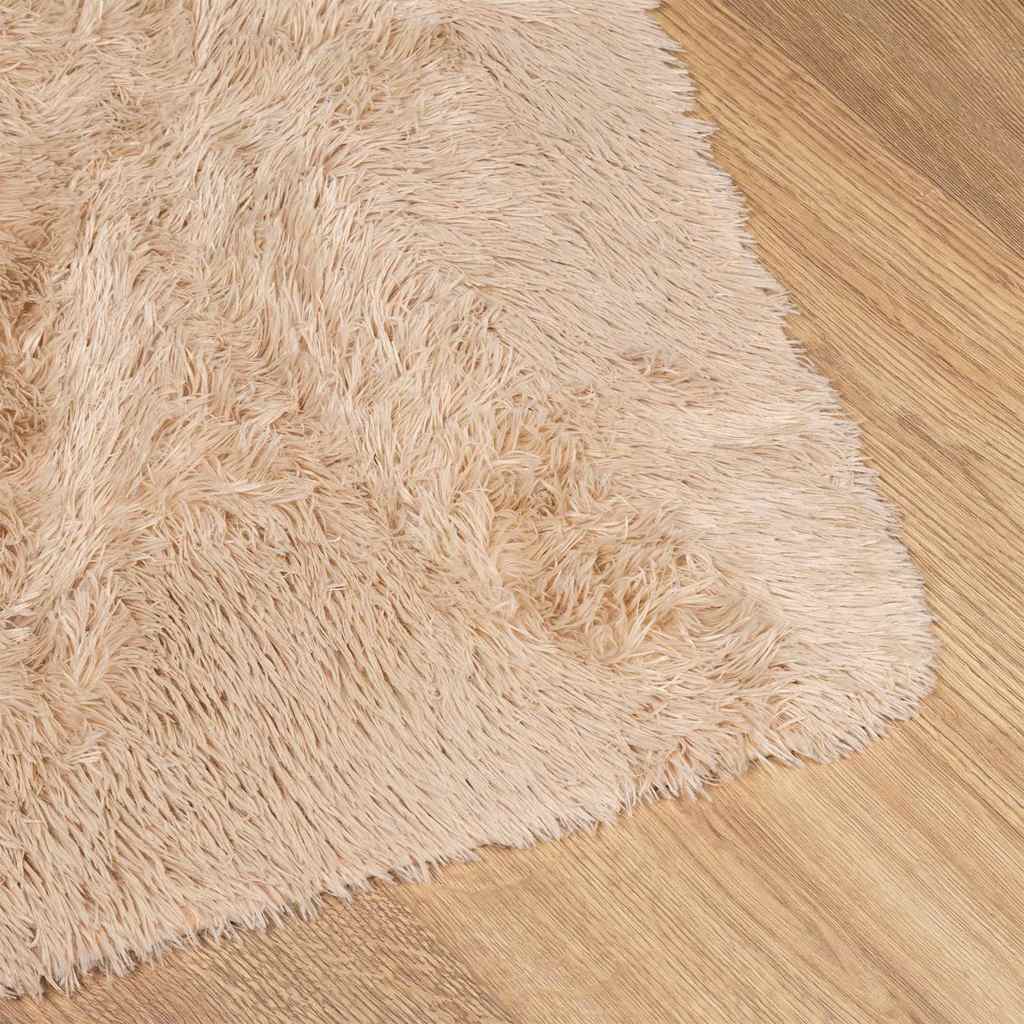 Tappeto Shaggy a Pelo Lungo NAVARRA Beige 60x100 cm poliestere 4102805