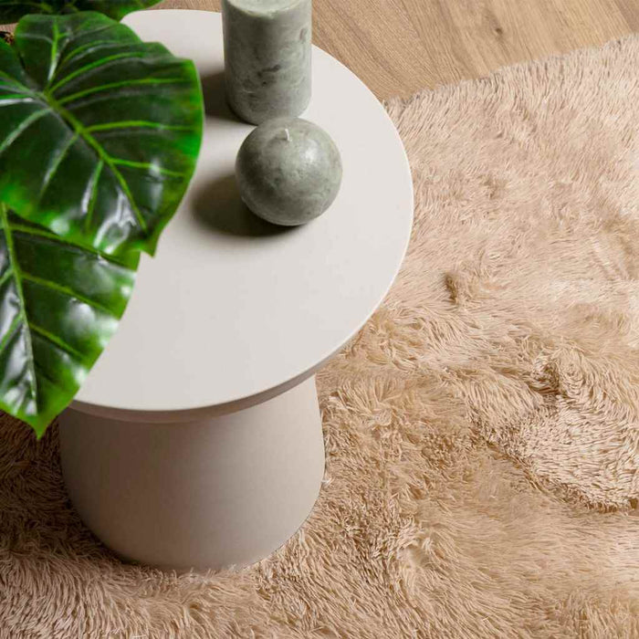 Tappeto Shaggy a Pelo Lungo NAVARRA Beige 60x100 cm poliestere 4102805